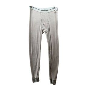 Uniqlo Heattech Thermal Leggings Mens XL Gray Tights Base Layer Waffle Knit